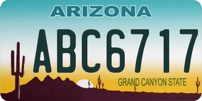 AZ license plate ABC6717
