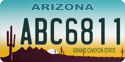 AZ license plate ABC6811