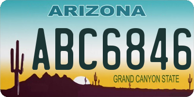 AZ license plate ABC6846