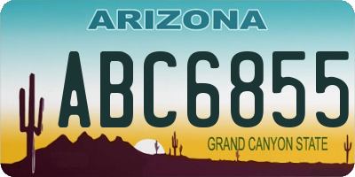 AZ license plate ABC6855