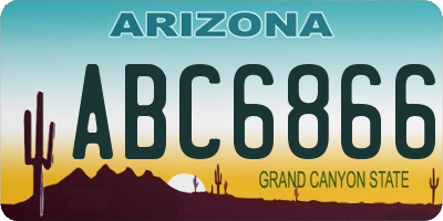 AZ license plate ABC6866