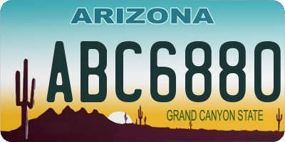 AZ license plate ABC6880