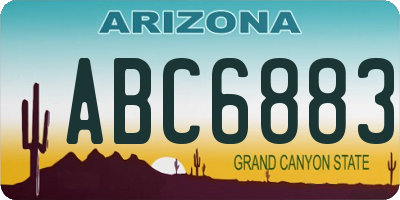 AZ license plate ABC6883