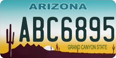 AZ license plate ABC6895
