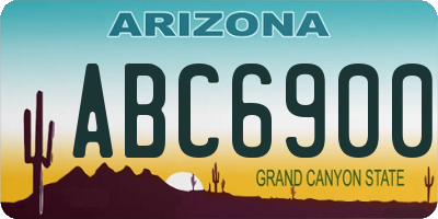 AZ license plate ABC6900