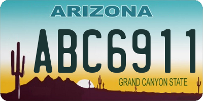 AZ license plate ABC6911