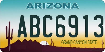 AZ license plate ABC6913