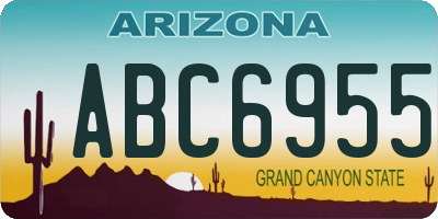 AZ license plate ABC6955