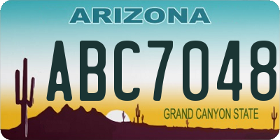 AZ license plate ABC7048
