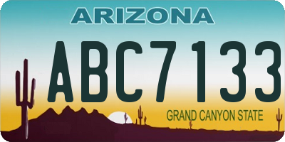 AZ license plate ABC7133