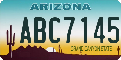 AZ license plate ABC7145