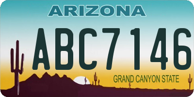 AZ license plate ABC7146