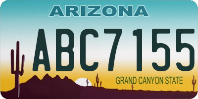 AZ license plate ABC7155