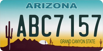 AZ license plate ABC7157