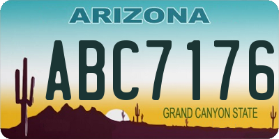 AZ license plate ABC7176
