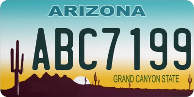 AZ license plate ABC7199