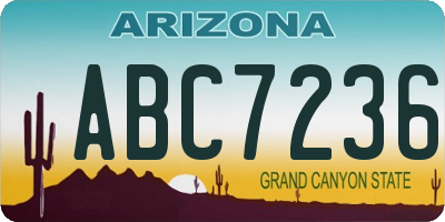 AZ license plate ABC7236