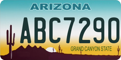 AZ license plate ABC7290