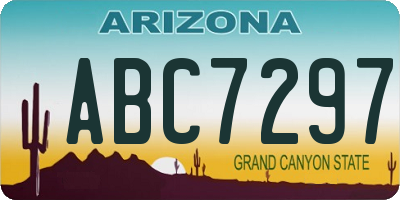 AZ license plate ABC7297