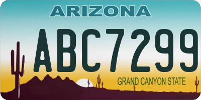 AZ license plate ABC7299