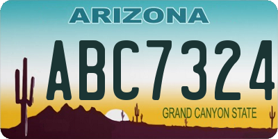 AZ license plate ABC7324