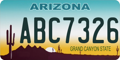 AZ license plate ABC7326