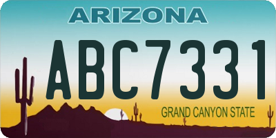 AZ license plate ABC7331