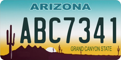 AZ license plate ABC7341