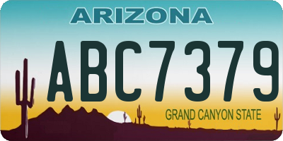 AZ license plate ABC7379