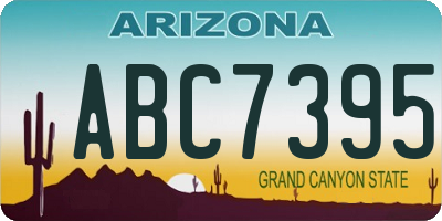 AZ license plate ABC7395