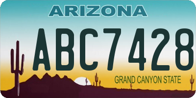 AZ license plate ABC7428