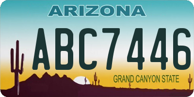 AZ license plate ABC7446