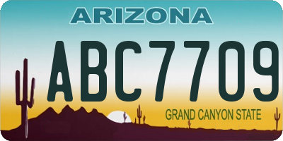 AZ license plate ABC7709