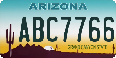 AZ license plate ABC7766