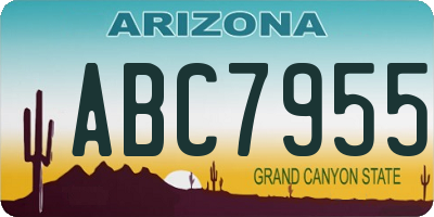 AZ license plate ABC7955