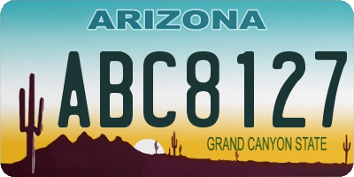 AZ license plate ABC8127