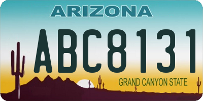 AZ license plate ABC8131