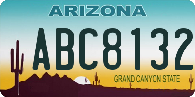 AZ license plate ABC8132
