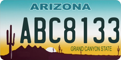AZ license plate ABC8133