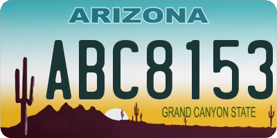 AZ license plate ABC8153
