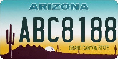 AZ license plate ABC8188