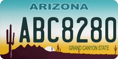 AZ license plate ABC8280