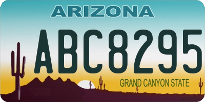 AZ license plate ABC8295