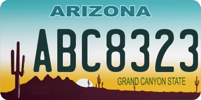 AZ license plate ABC8323