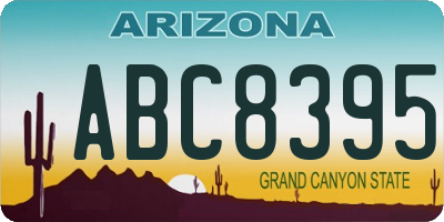 AZ license plate ABC8395