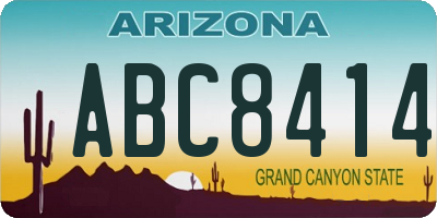 AZ license plate ABC8414