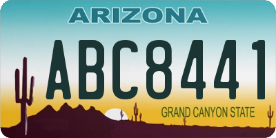 AZ license plate ABC8441