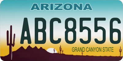 AZ license plate ABC8556