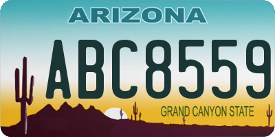AZ license plate ABC8559