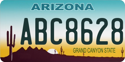 AZ license plate ABC8628